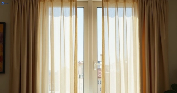 Dull dusty drapes in south-coogee-nsw before professional cleaning